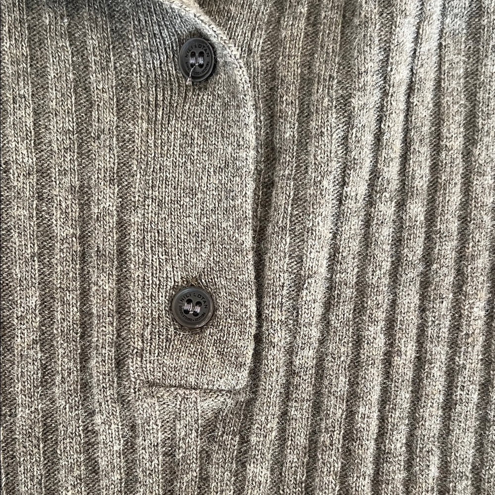 Nili Lotan Khaki Ribbed Sweater - Picture 3 of 5